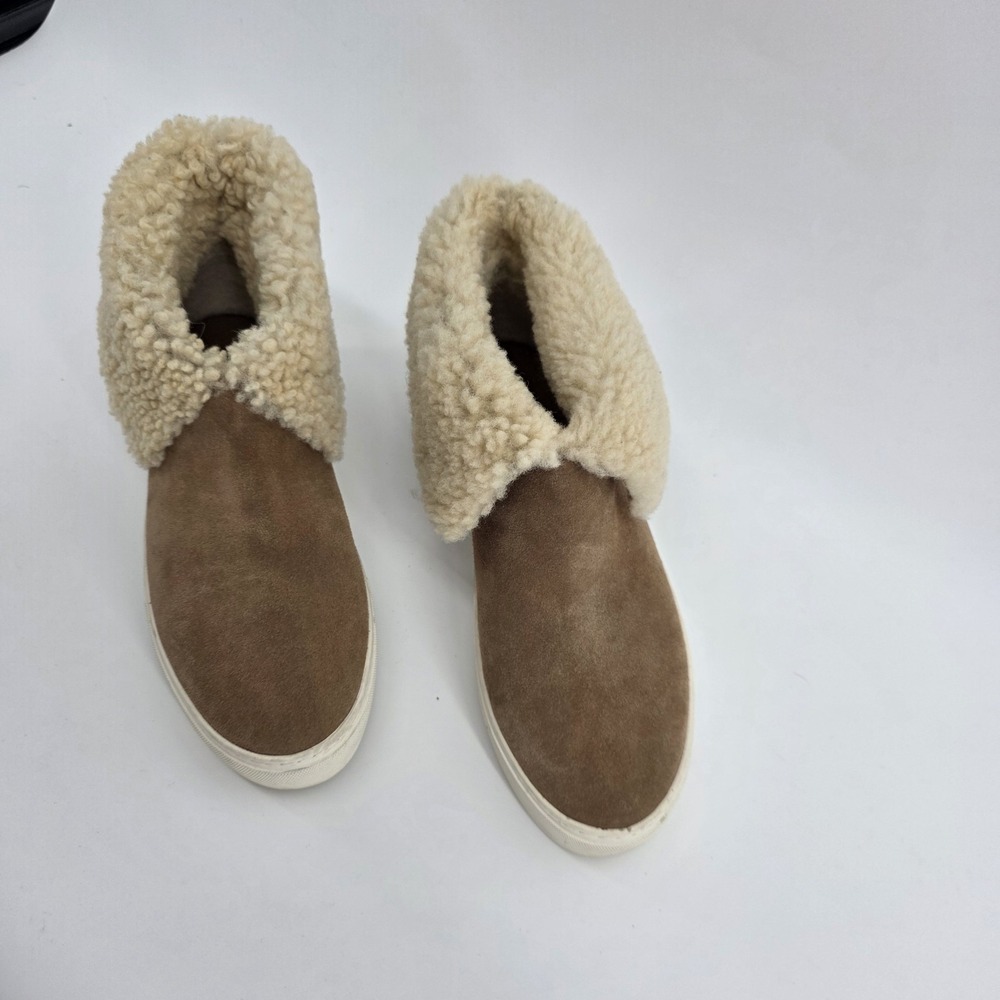 UGG LYNUS WOMEN SNEAKER BOOTS LEATHER CHESTNUT US 8.5 WINTER - Picture 2 of 6